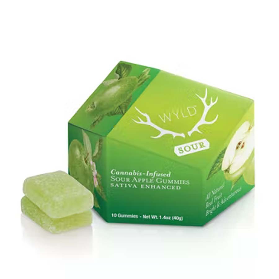 Sour Apple Sativa Enhanced Gummies | 100mg