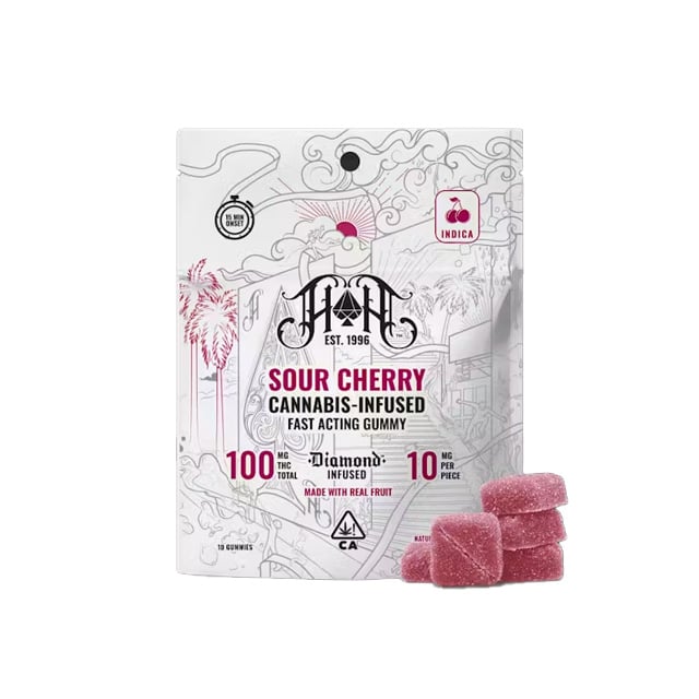 Sour Cherry | Indica - Fast-Acting Gummies - 100mg THC