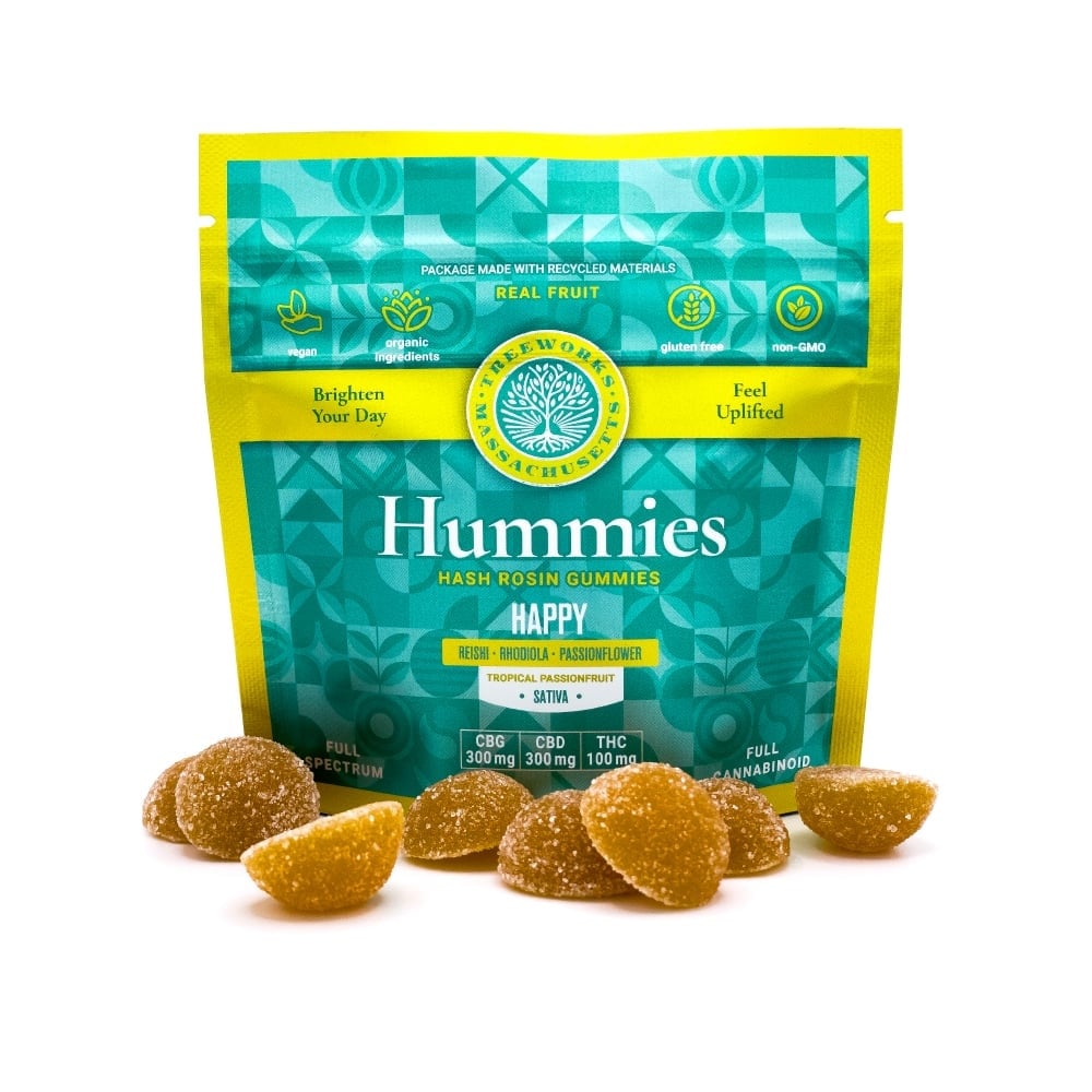 Happy | Live Hash Rosin Gummies - Sativa (100mg THC, 300mg CBD, 300mg CBG) *Formerly Hummies