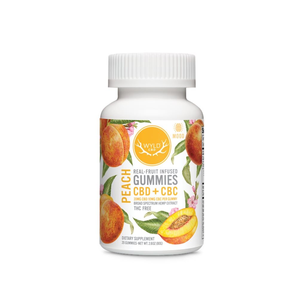 WYLD - Hemp-Derived Peach Gummies (20mg CBD 10mg CBC 20pk)