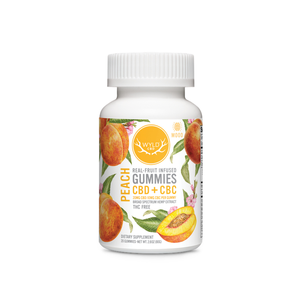 WYLD - Hemp-Derived Peach Gummies (20mg CBD 10mg CBC 20pk)