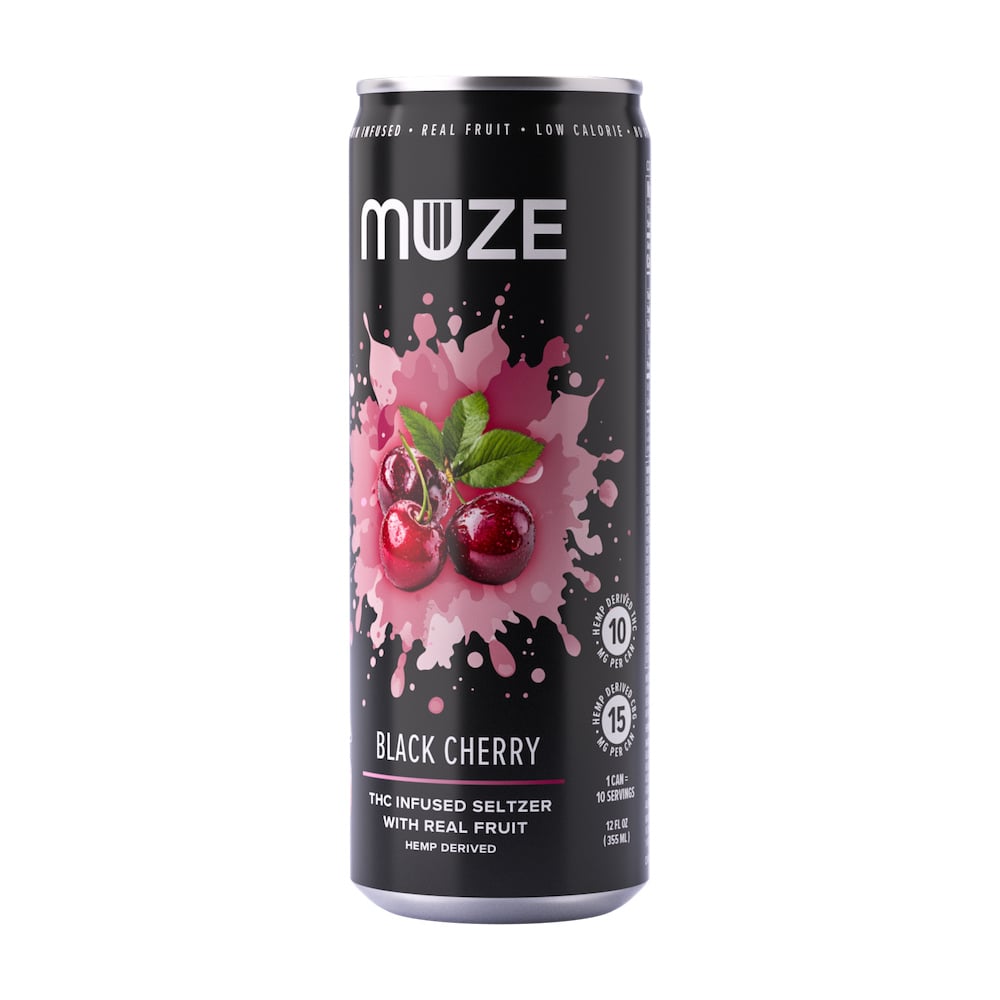 MUZE - Hemp-Derived Black Cherry 12oz (10mg THC 15mg CBG)