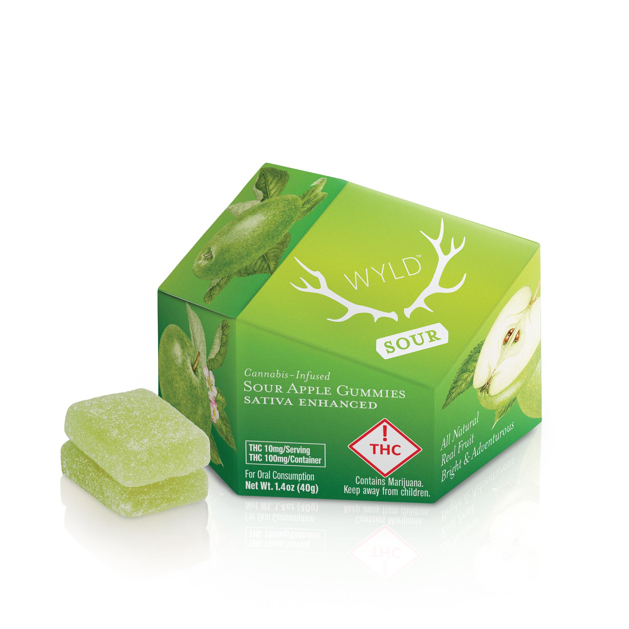Sour Apple Sativa Enhanced Gummies | 100mg