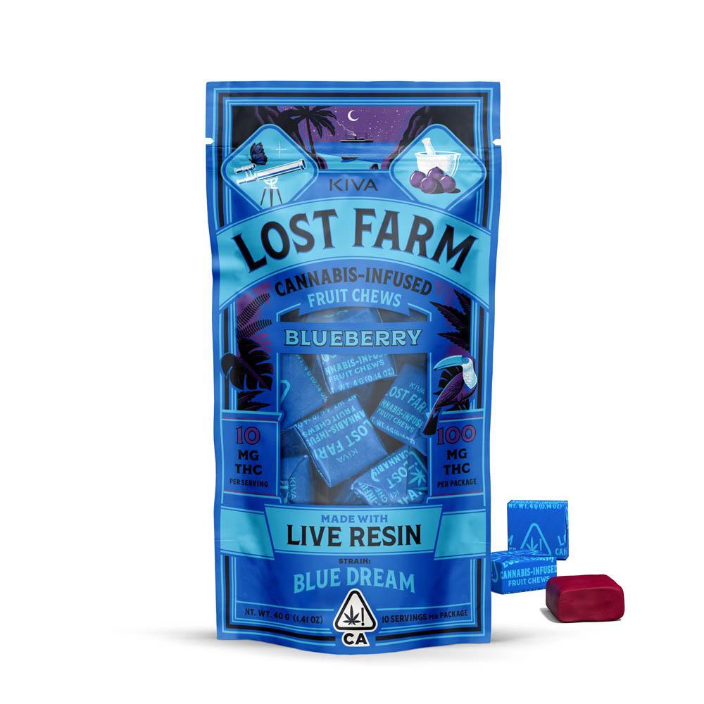 10mg Lost Farm 'Blue Dream x Blueberry' Live Resin Chews 100mg total