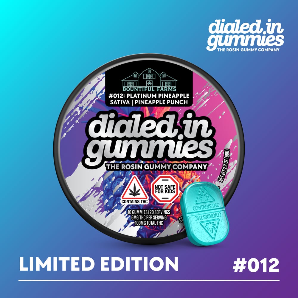 Dialed In - Pineapple Punch x Platinum Pineapple Limited Edition Rosin Gummies (100mg 10pk)