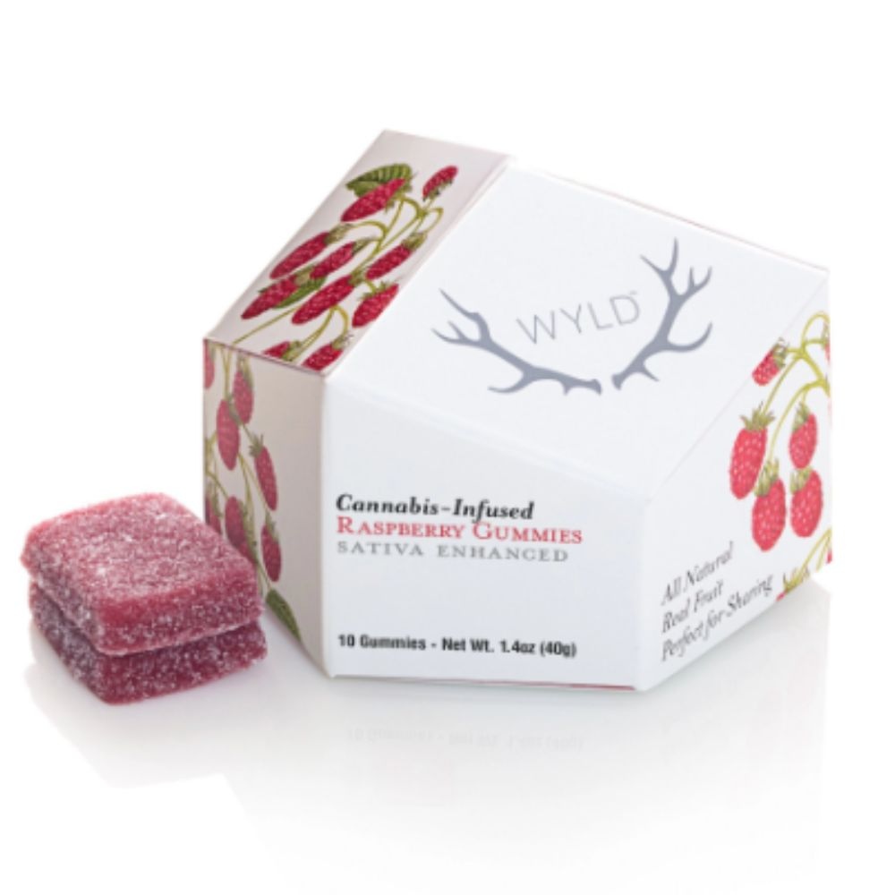 Raspberry Sativa Enhanced Gummies | 100mg