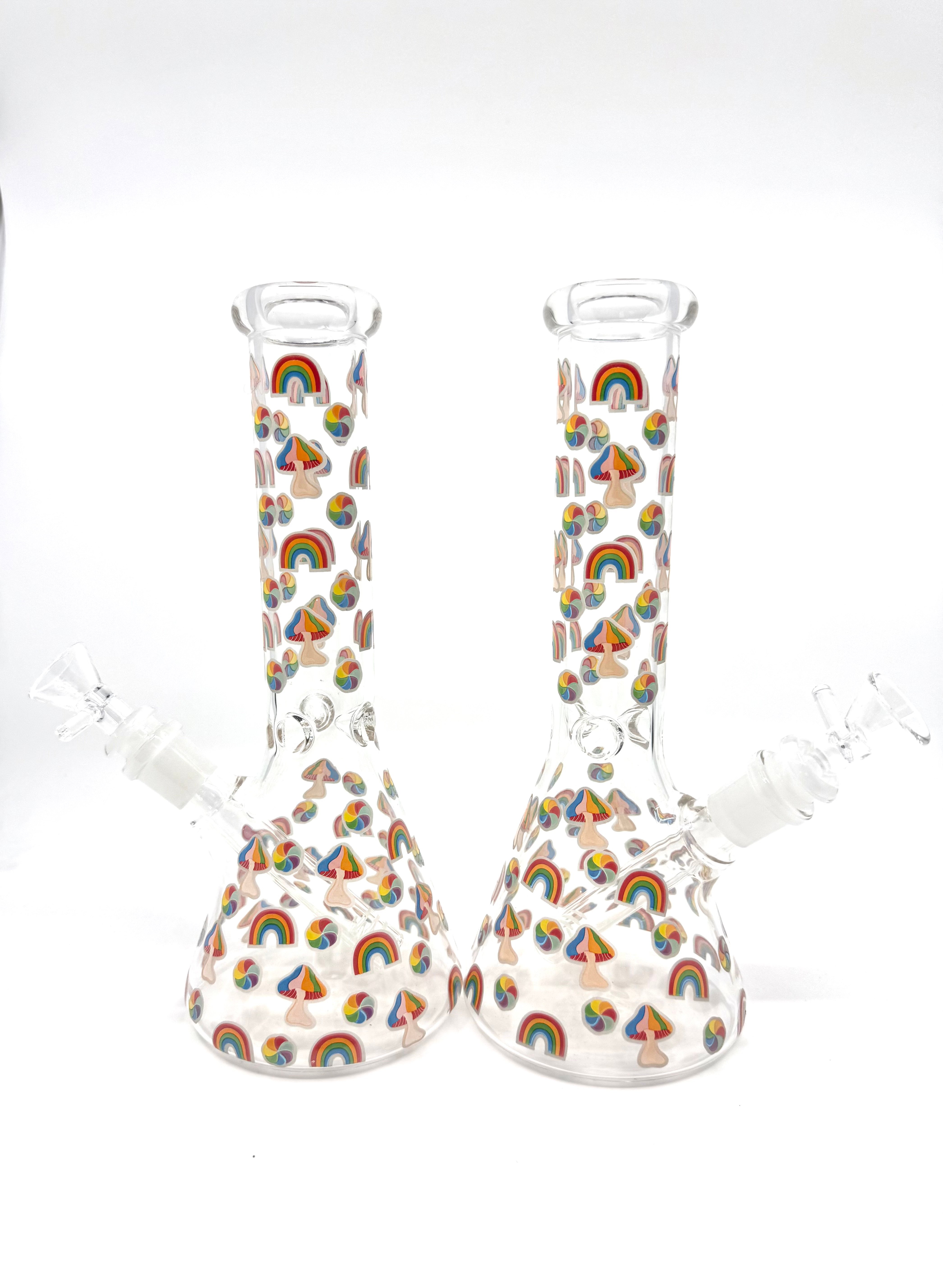 Rainbow Decal Beaker 10" Bong