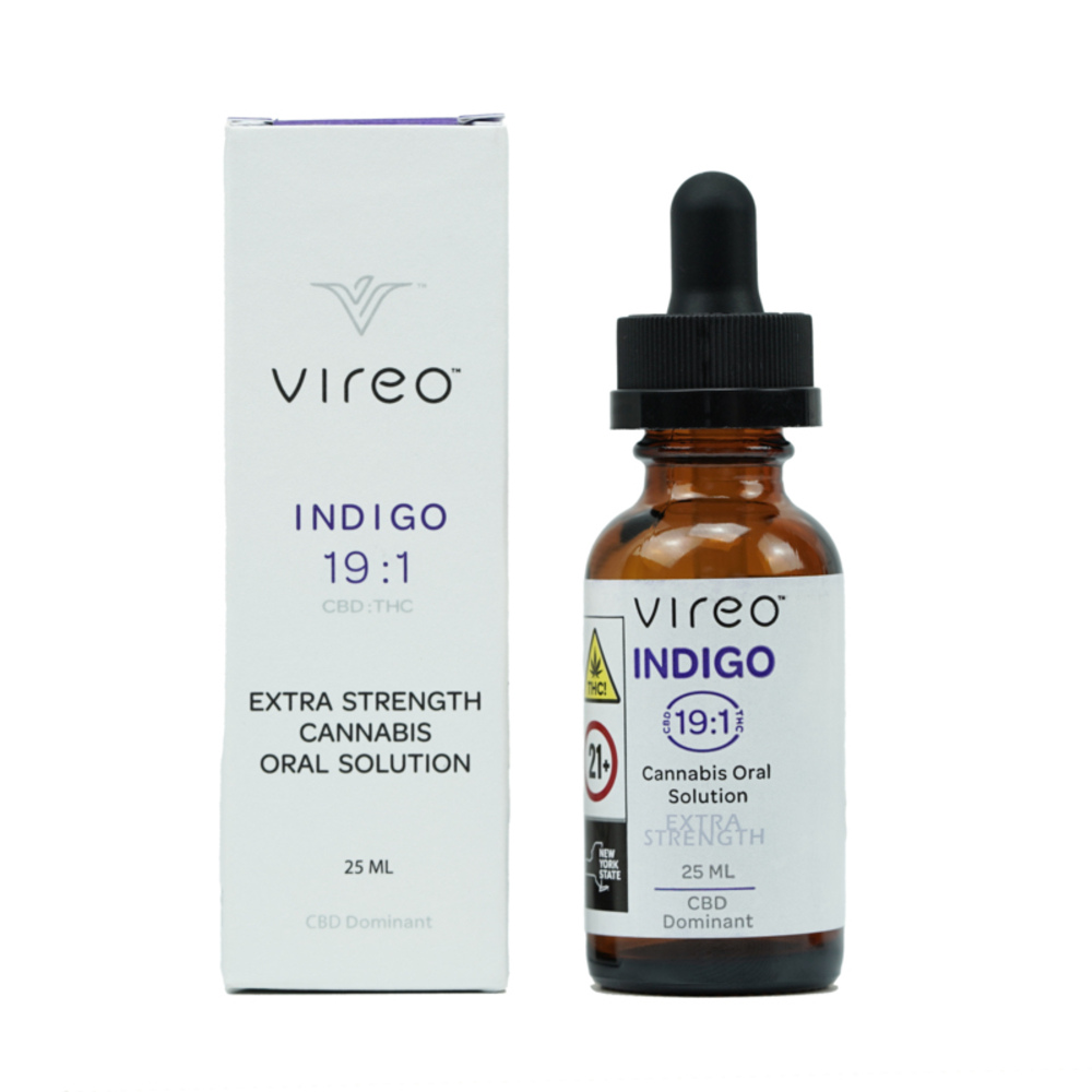 Shop Extra-Strength Indigo [25ml] (62.5mg THC/1187.5mg CBD) | Vireo Health  - Queens Dispensary Queens, NY