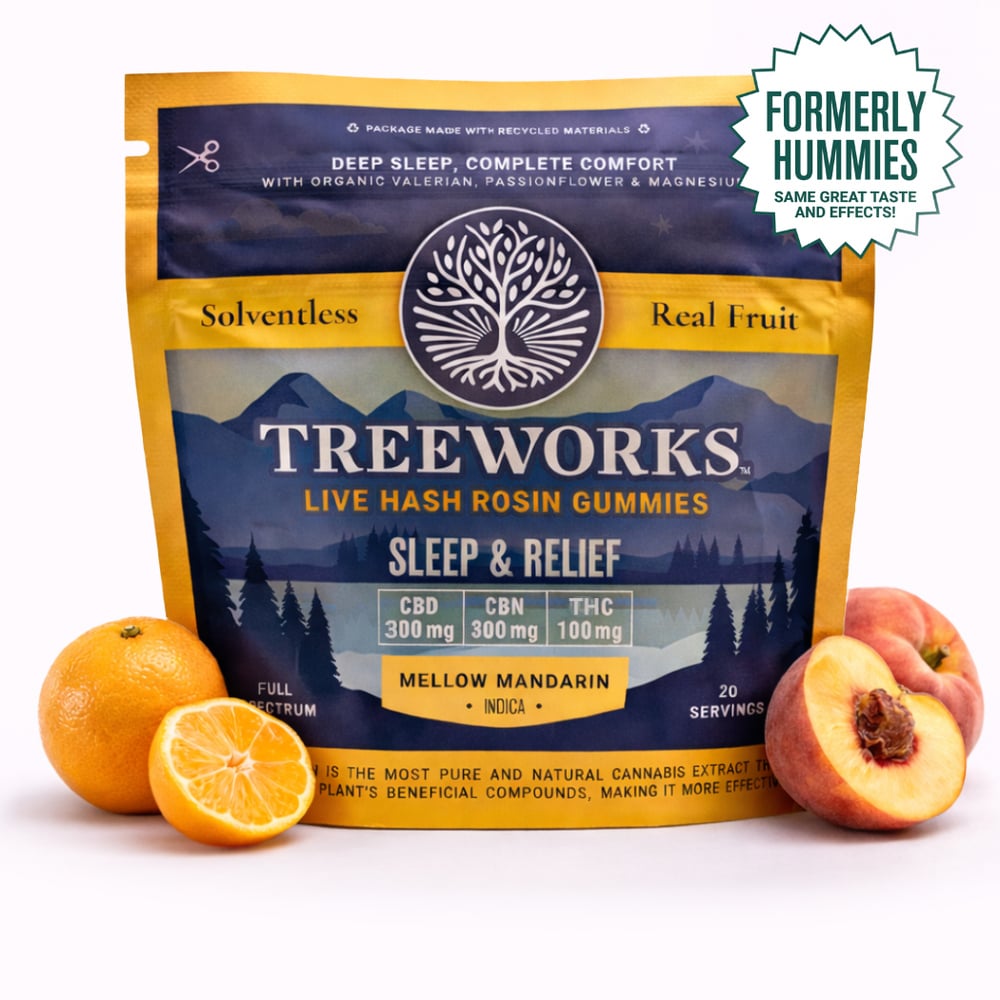 Treeworks - Sleep & Relief Hash Rosin Gummies (100mg 10pk) Treeworks - Sleep & Relief Hash Rosin Gummies (100mg 10pk)