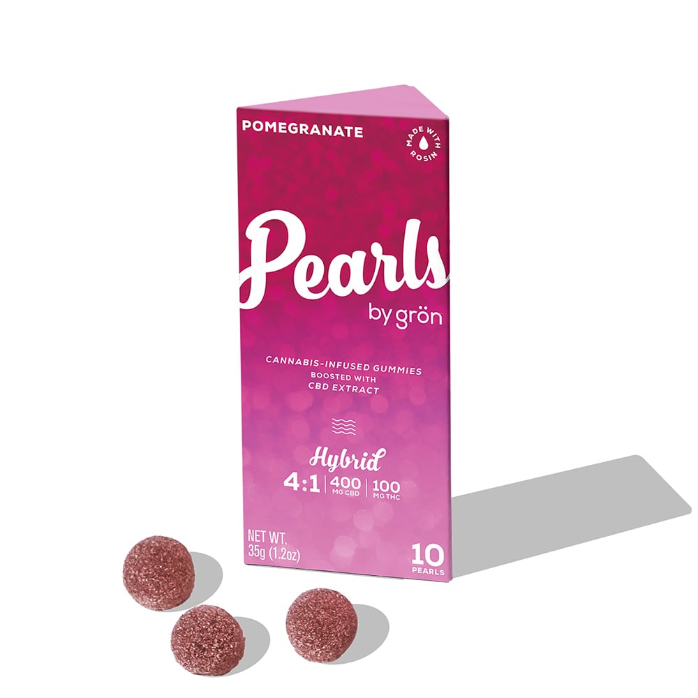 4:1 Pomegranate Pearls - Hybrid (400mg CBD /100mg THC)