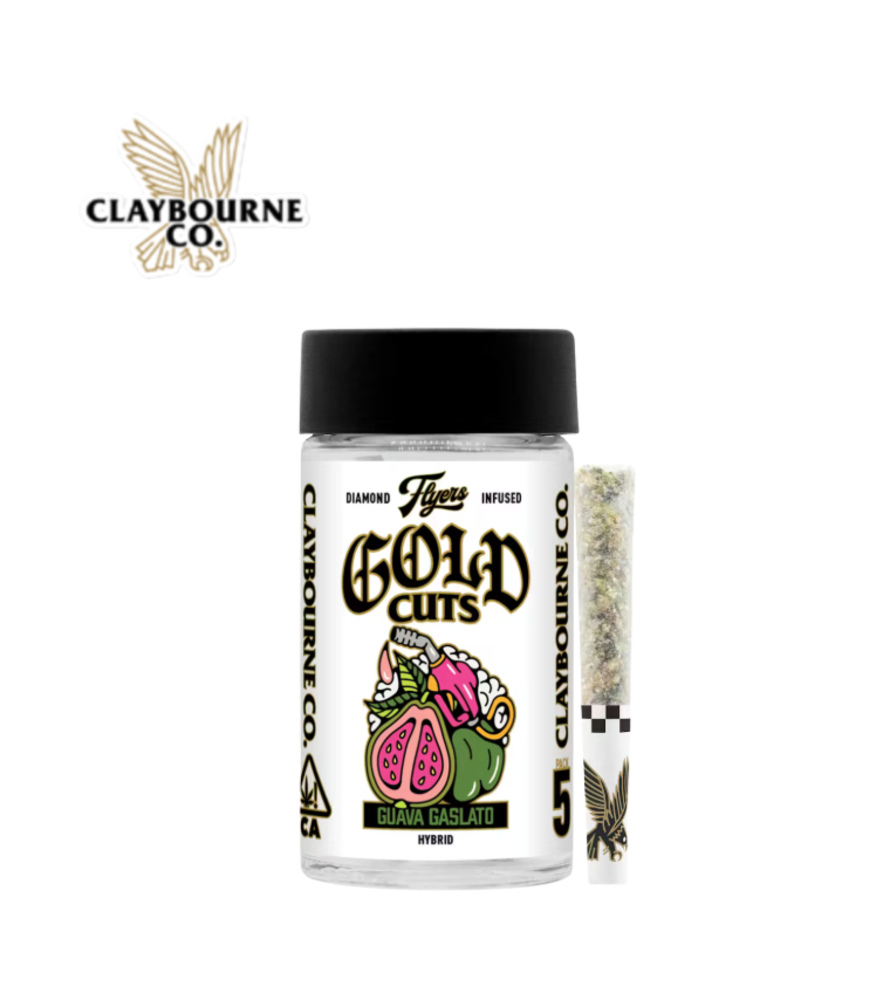 GUAVA GASLATO 2.5G DIAMOND INFUSED 5 PACK PREROLLS