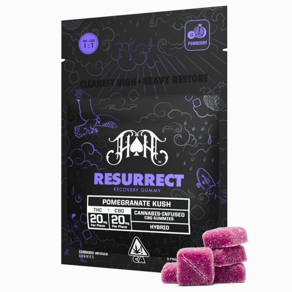 Pomegranate Kush | Hybrid - Resurrect RCS CBG Recovery Gummy
