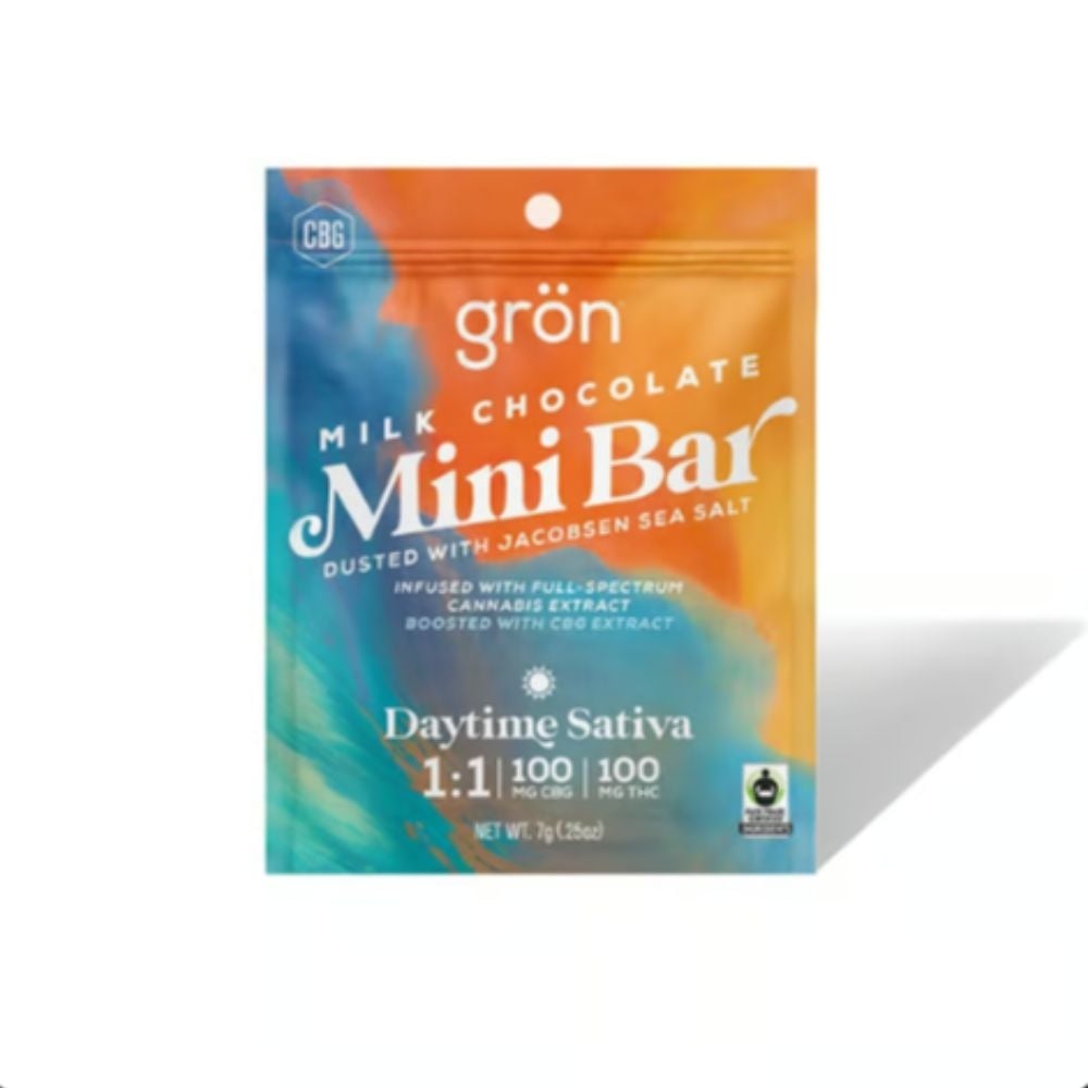 1:1 Milk Chocolate Mini Bar - Daytime Sativa (100mg CBG/100mg THC)