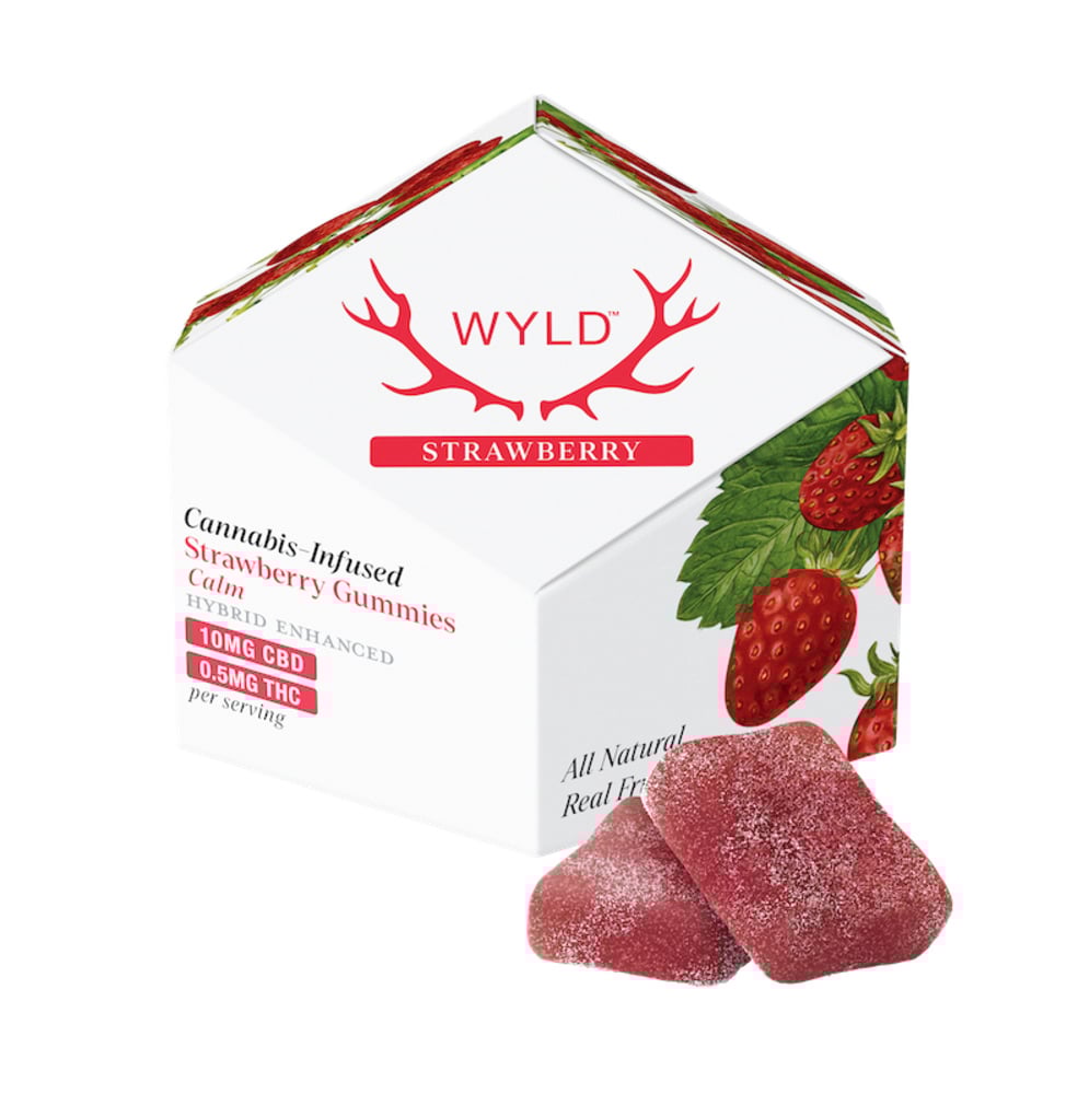 WYLD - Strawberry Hybrid Enhanced THC:CBD Gummies (100mg 10pk)