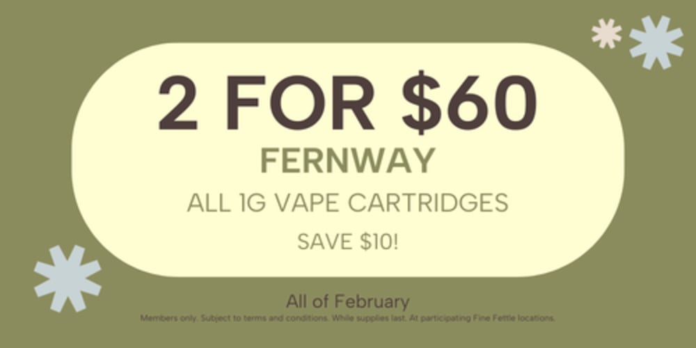 Fernway 1g Vape Cartridges | 2+ for $30 each special