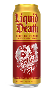 ACC Liquid Death Tea Rest in Peach Can 19.2oz