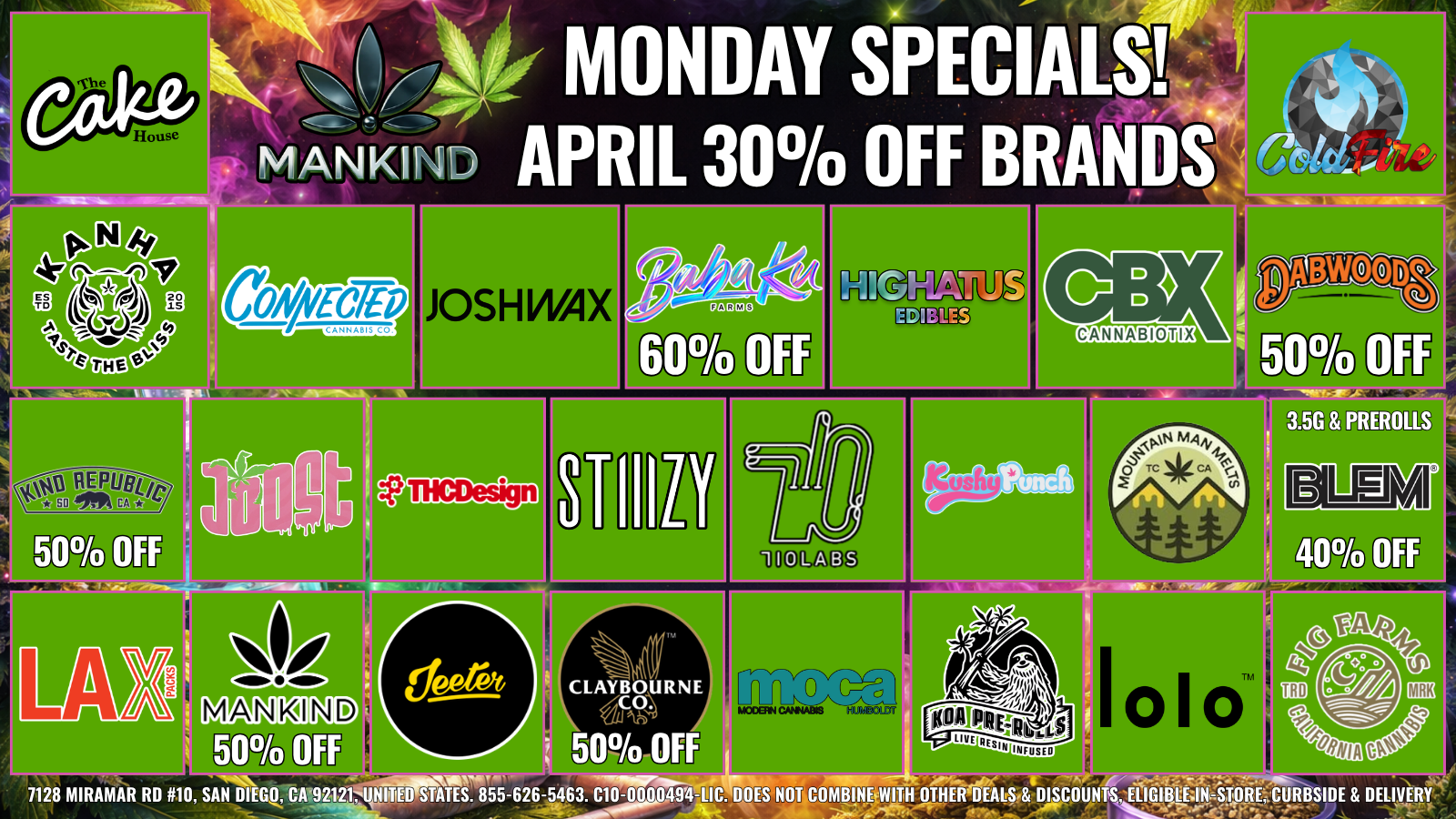 MONDAY - 30% OFF SELECT BRANDS! special