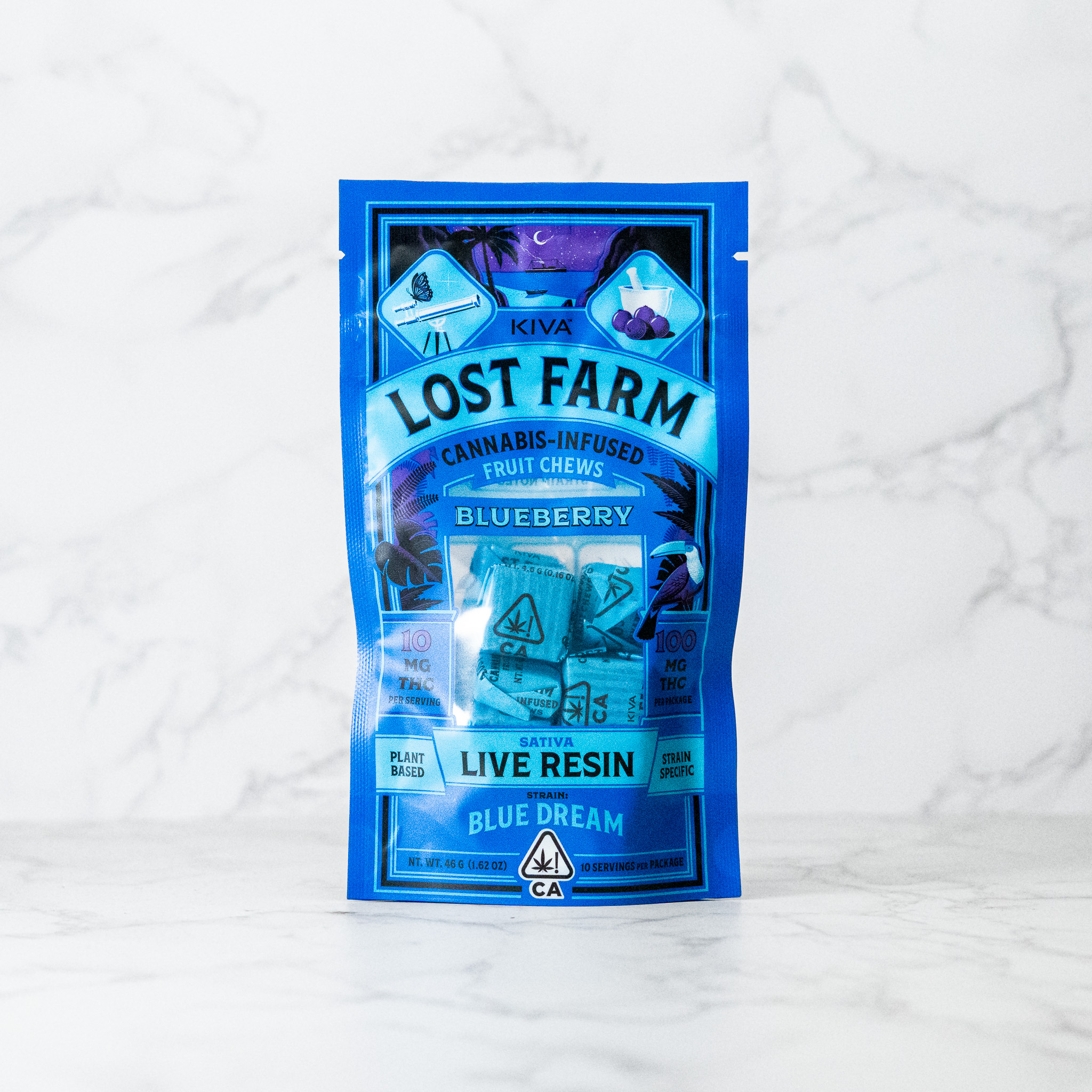 LOST FARM - BLUEBERRY - FRUIT CHEWS - SATIVA - (10PK) - [100MG]