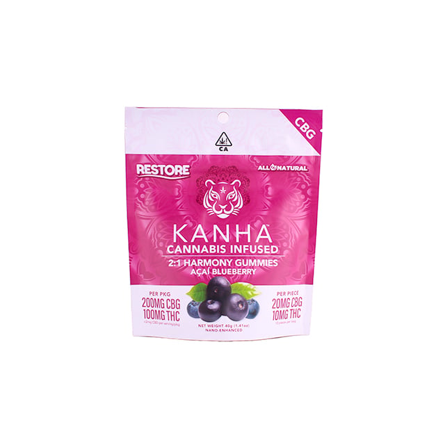 Harmony Restore 2:1 Acai Blueberry [10pk] (200mg CBG /100mg THC)