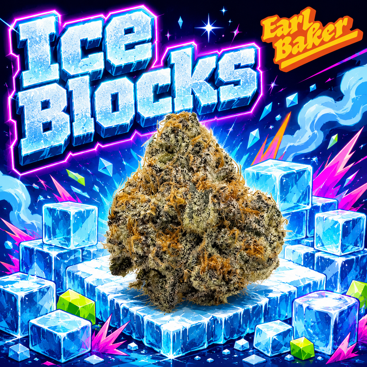 Earl Baker - Whole Flower - Ice Blocks 0116