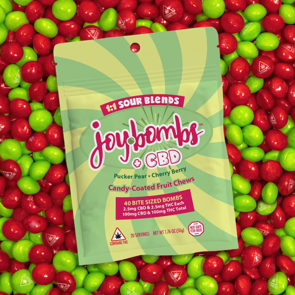 Joybombs - 1:1 Sour Blends Fruit Chews (100mg 40pk)