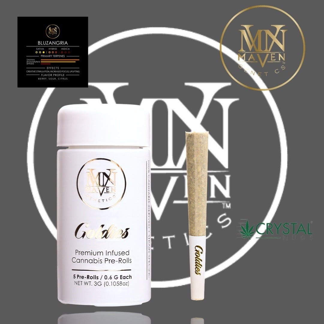 BluZangria Goldies Infused Pre-Rolls 5-Pack [3g]