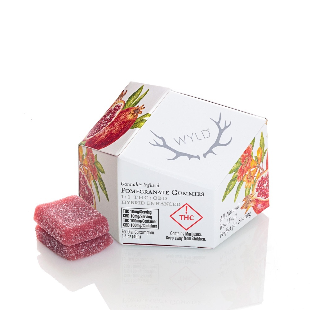 Pomegranate 1:1 CBD + Hybrid Enhanced Gummies | 100mg