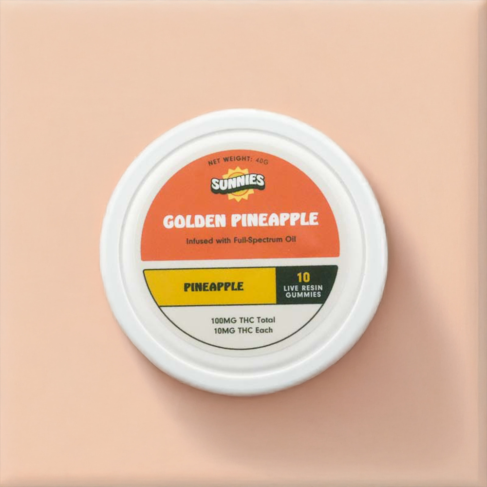 Golden Pineapple Live Resin -Pineapple Gummies [10pk](100mg)