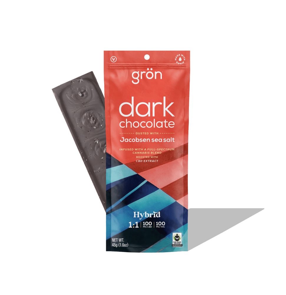 1:1 Dark Chocolate w/ Sea Salt - Hybrid (100mg CBD/100mg THC)