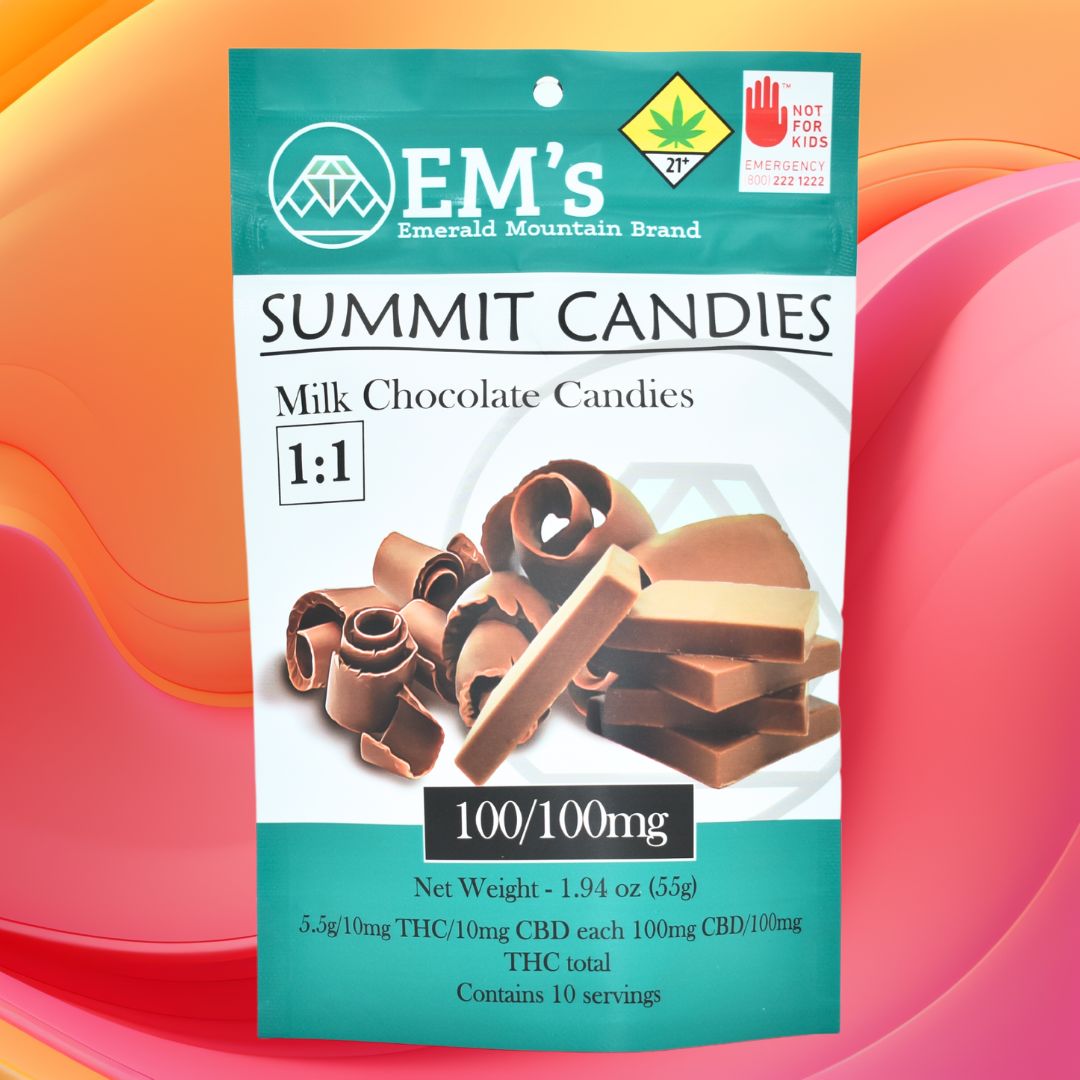 1:1 Milk Chocolate [10pk] (100mg CBD/100mg THC)