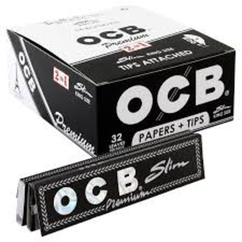 OCB® Premium Rolling Papers - Slim + Tips [32 leaves + 32 tips]