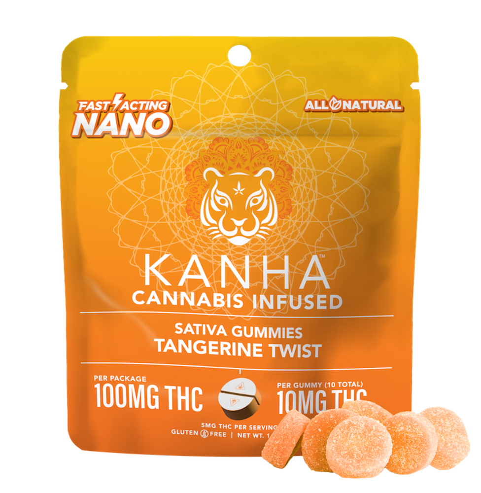 Kanha - NANO Sativa Tangerine Twist Gummies (100mg 10pk)