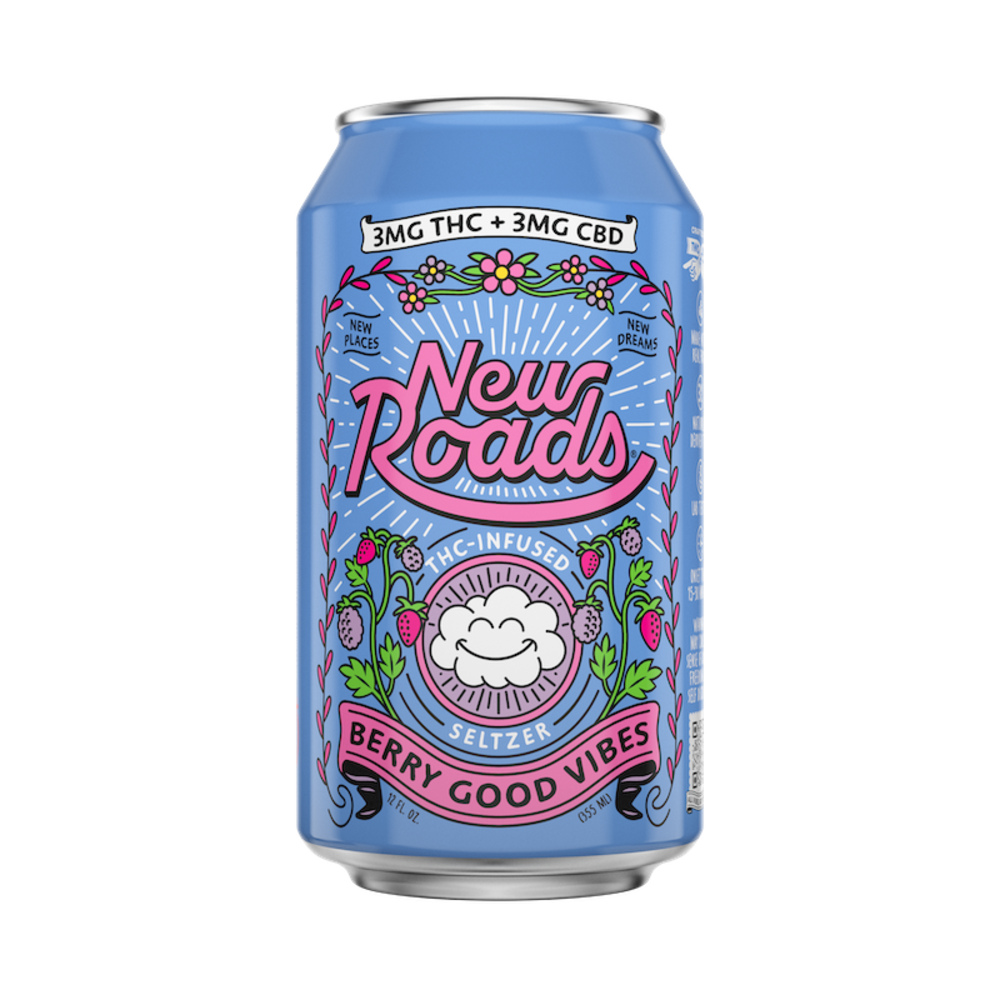 New Roads - Hemp Derived Berry Good Vibes 12oz (3mg THC 3mg CBD)