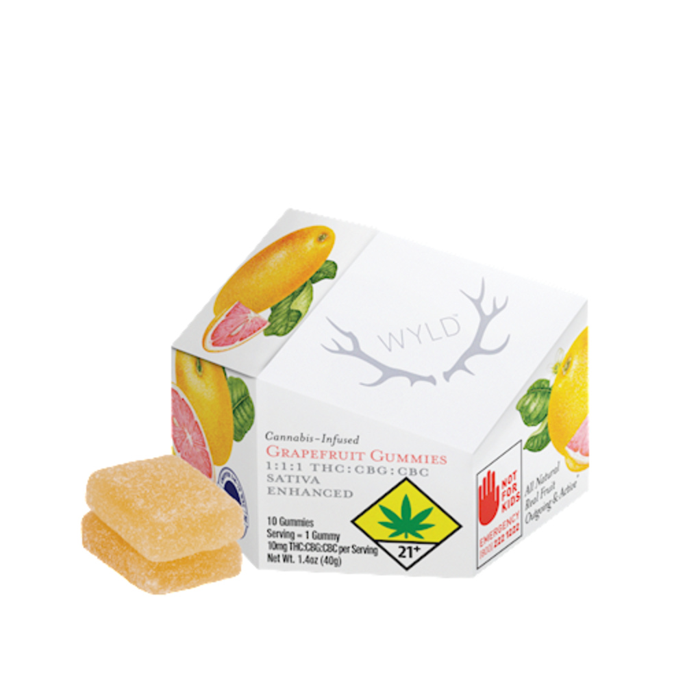 Grapefruit 1:1:1 CBG:CBC + Sativa Enhanced Gummies | 100mg THC:CBG:CBC
