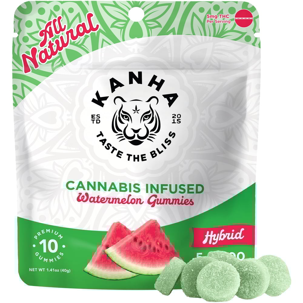 Kanha - Hybrid Watermelon Classic Gummies (100mg 10pk)