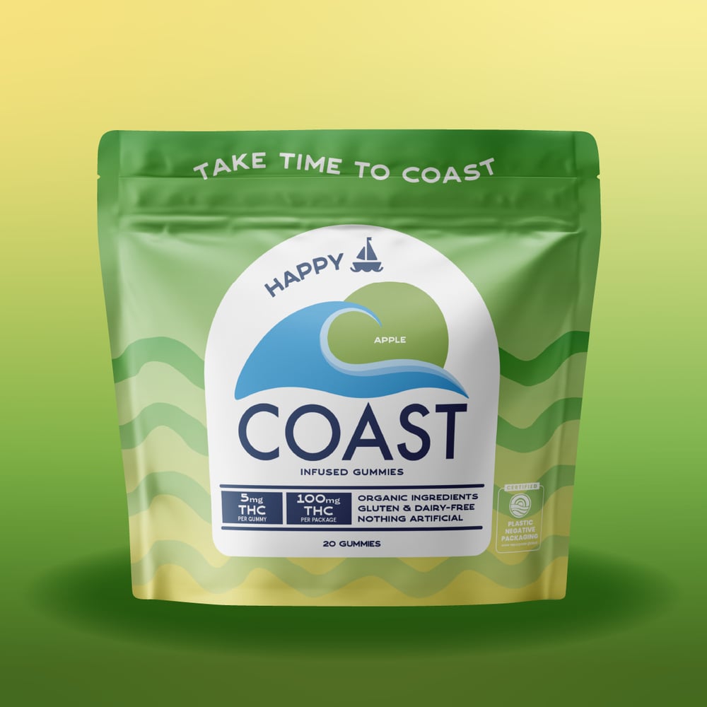 Coast - Apple (Happy) Organic Gummies (100mg 20pk)