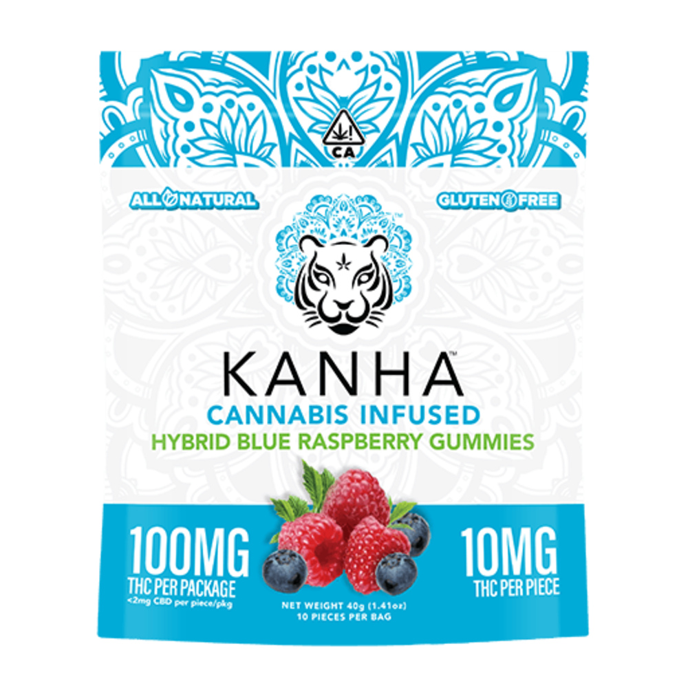 KANHA | Blue Raspberry | Hybrid | 100mg THC | 10-pack