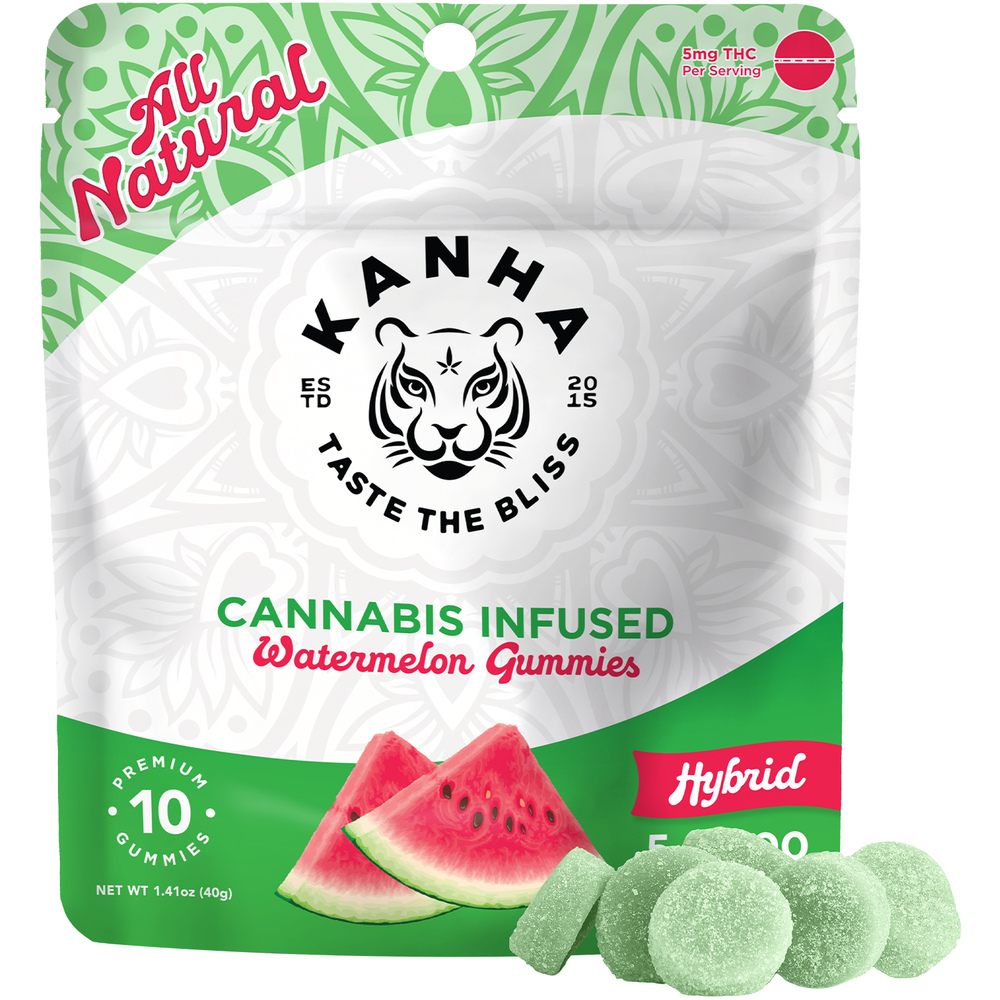 Kanha - Hybrid Watermelon Classic Gummies (100mg 10pk)