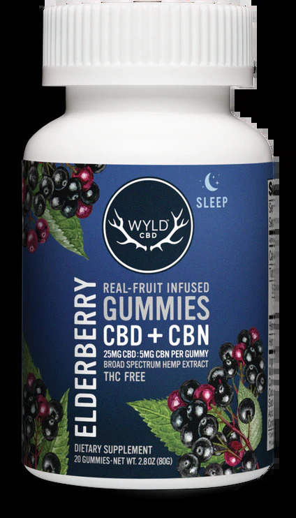 500mg Elderberry CBD:CBN Gummies (20-pack)