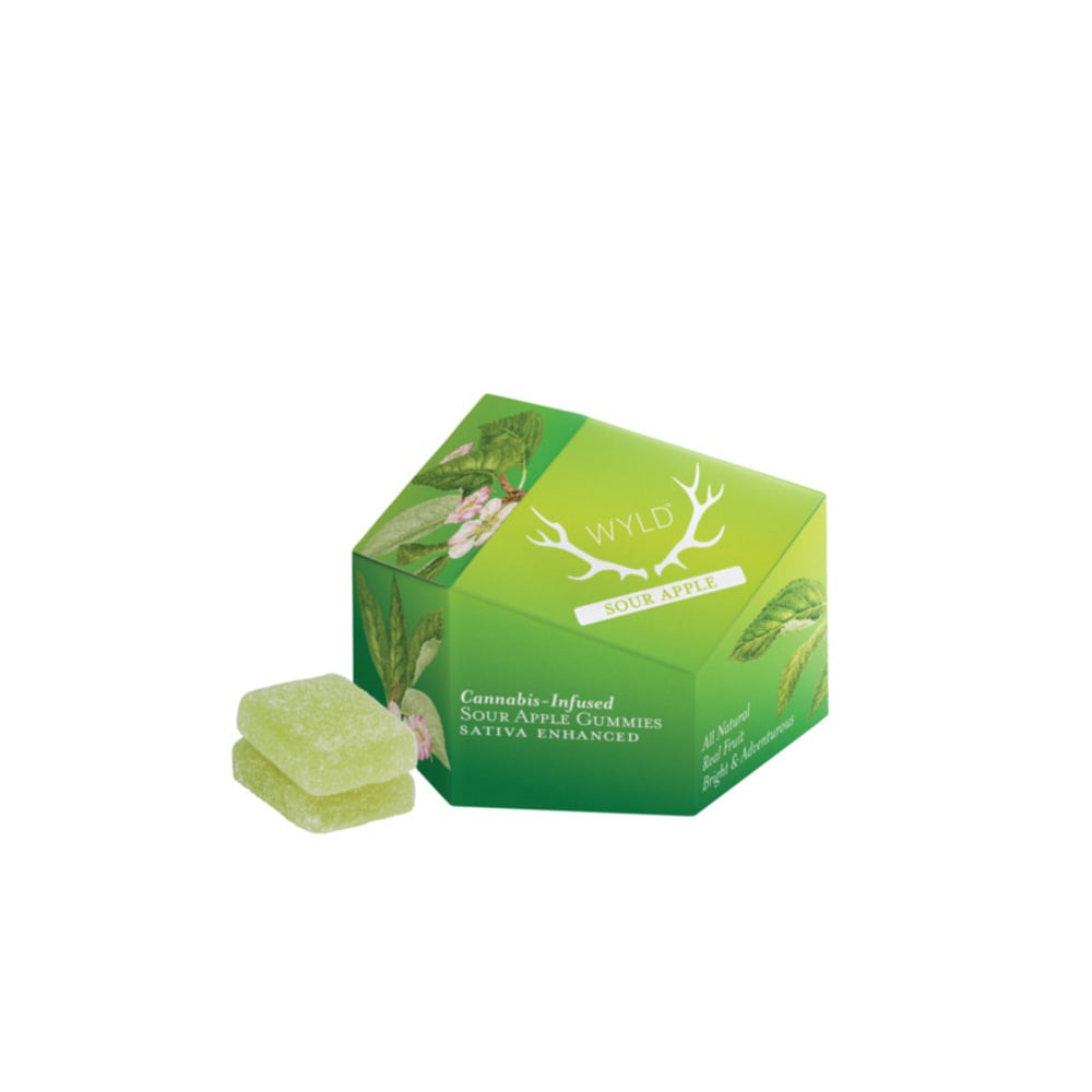 Sour Apple Sativa Enhanced Gummies | 100mg