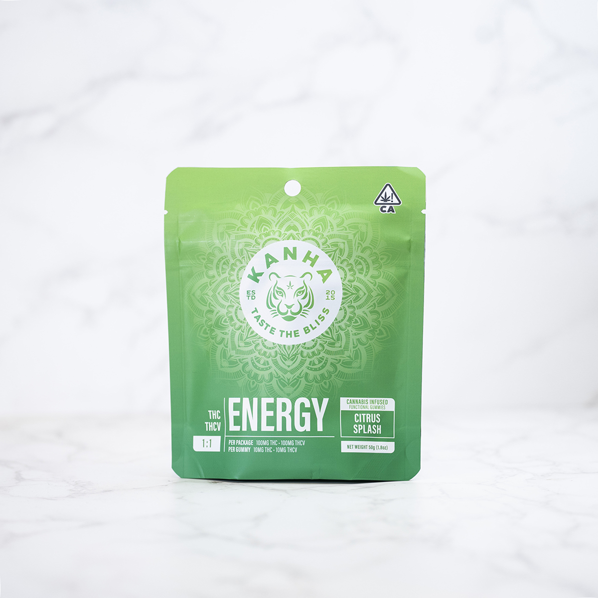 KANHA - ENERGY CITRUS SPLASH - 1:1 THC/THCV GUMMY - (10PK) - [100MG]