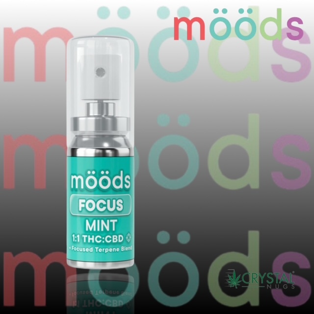 mӧӧds -Mint Focus Oral Spray 1:1 THC - CBD (500mg) Hybrid