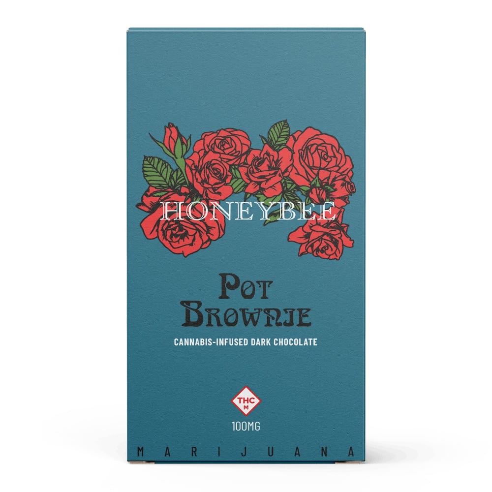 Pot Brownie Dark Chocolate Bar [10pk] (100mg THC/100mg CBD)