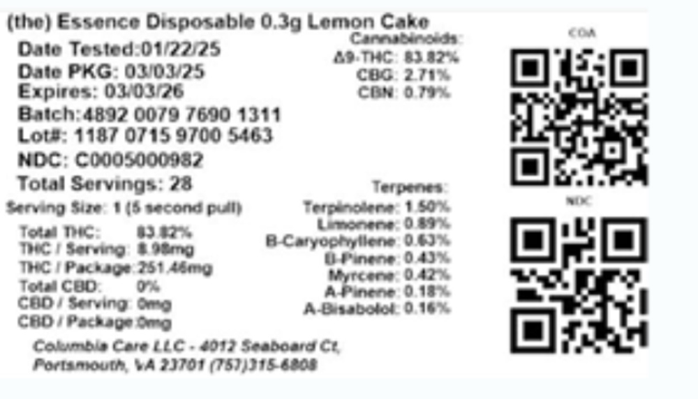 Lemon Cake [300mg]