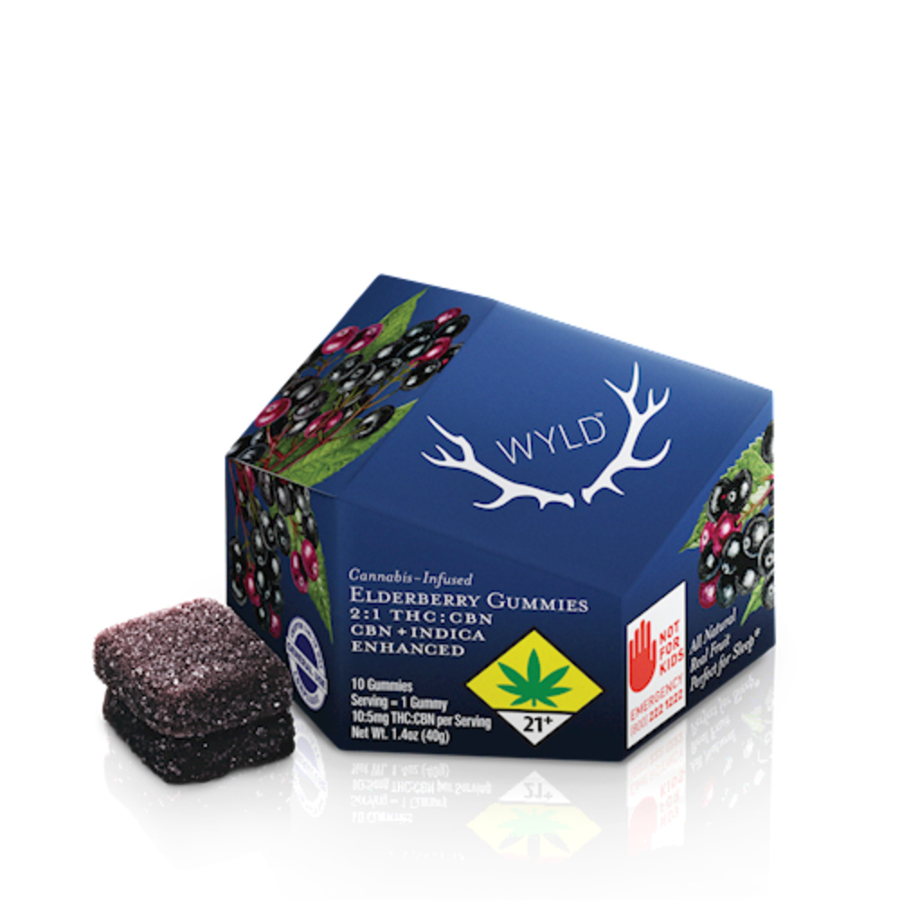 Elderberry 2:1 CBN + Indica Enhanced Gummies | 100mg THC:50mg CBN