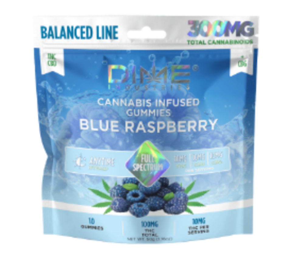 Balanced Line Blue Raspberry CBG Gummies 10ct Balanced Line Blue Raspberry CBG Gummies 10ct