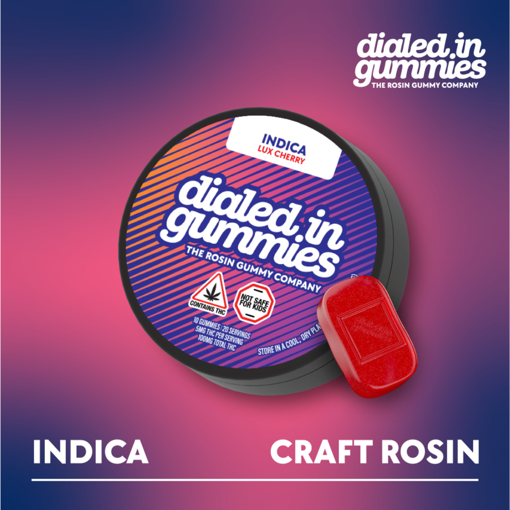 Dialed In - Lux Cherry Classic Rosin Gummies (100mg 10pk)