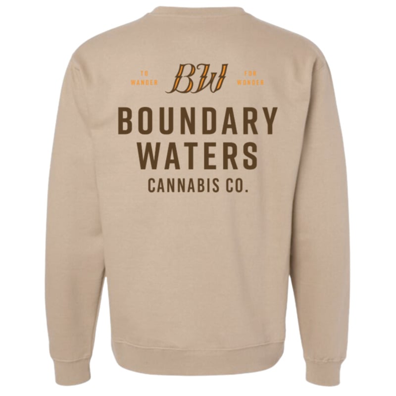 Boundary Waters Cannabis Co Khaki Crewneck - 2XL