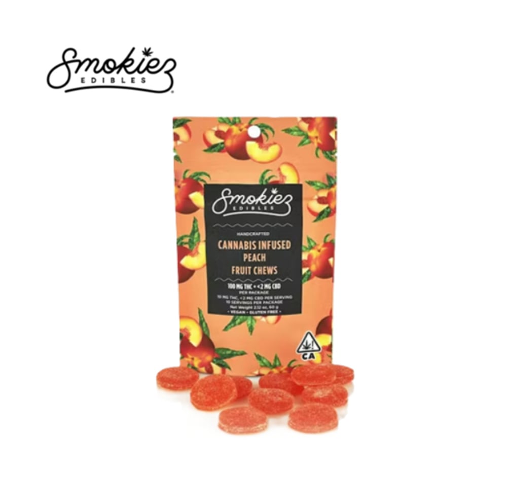 PEACH 100MG 10 PACK FRUIT CHEWS