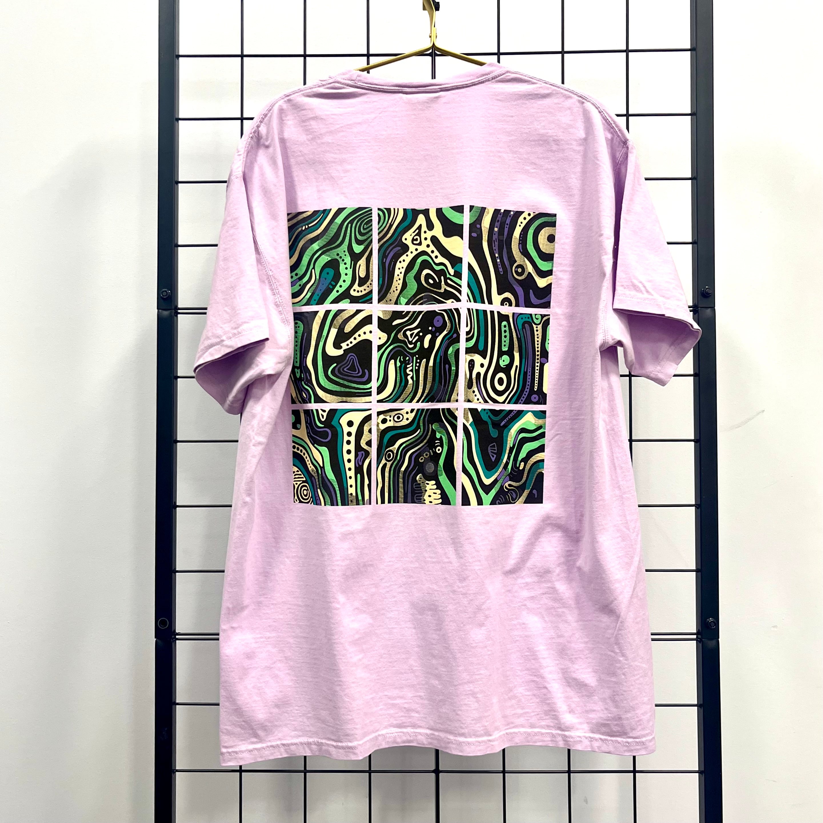 Trippy Checkered Tee - Lavender [XL]